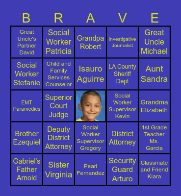 Gabriel Fernandez Connections Bingo Card