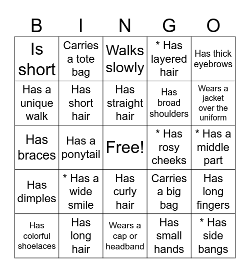 SSG BINGO Card