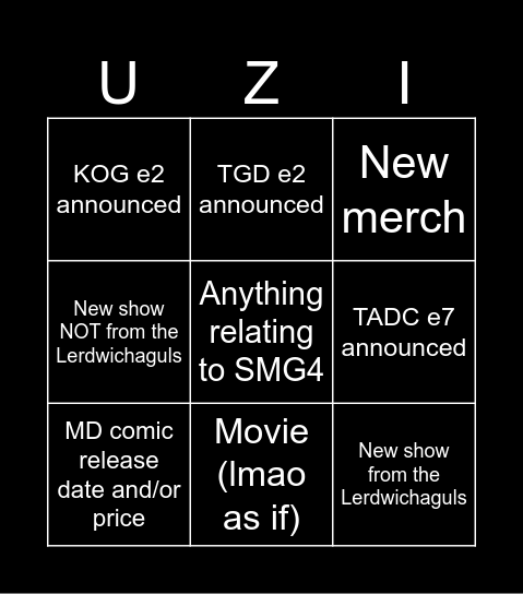 Glitch Direct Bingo Card