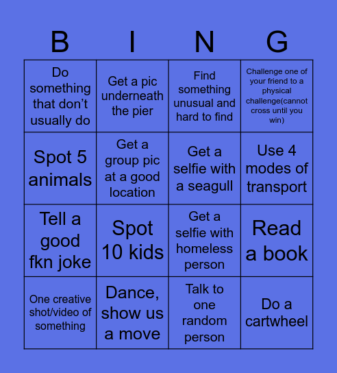 Redondo Beach Bingo Card