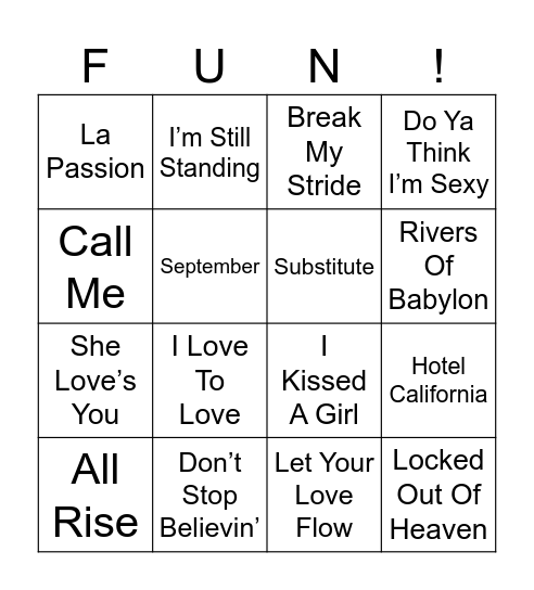 GAME 7 Bingo Card