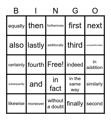 Translation Bingo Card