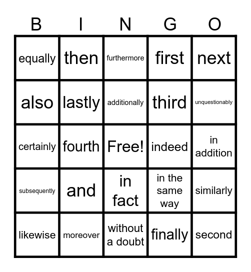 Translation Bingo Card