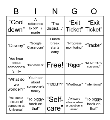 BOARD AT PD ❤️🦞 Bingo Card