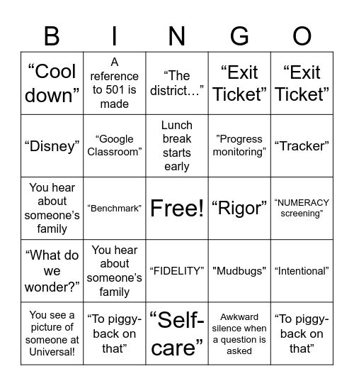 BOARD AT PD ❤️🦞 Bingo Card