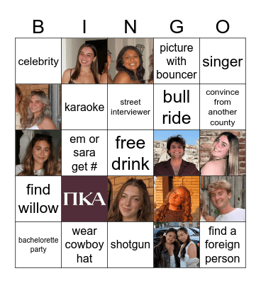 Nashville Characters! Bingo Card
