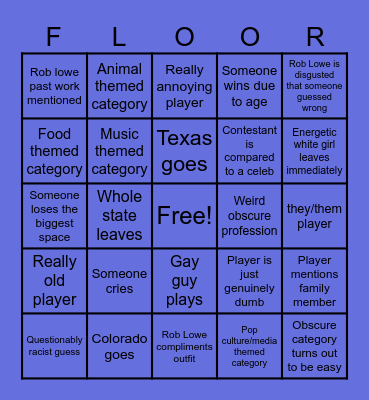 The Floor Bingo Card