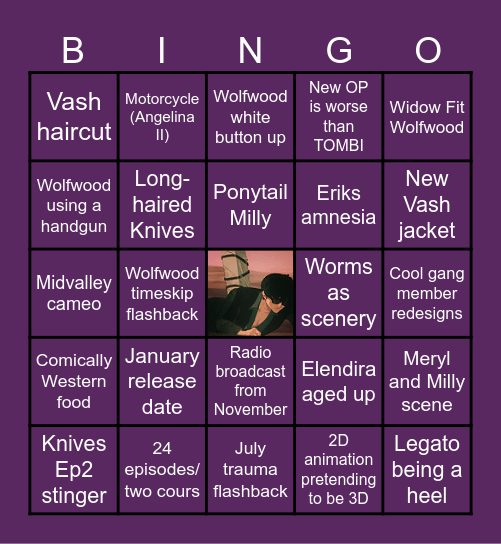 TRIGUN STARGAZE Bingo Card