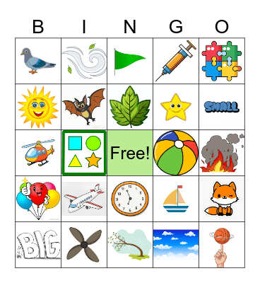 Special Class: Vocabulary Bingo Card