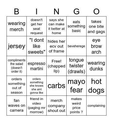 Wright Down Main Street Bingo Card
