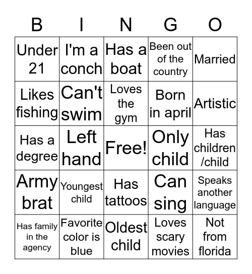 SIGNATURE Bingo Card