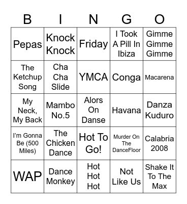 GREENGOS Bingo Card