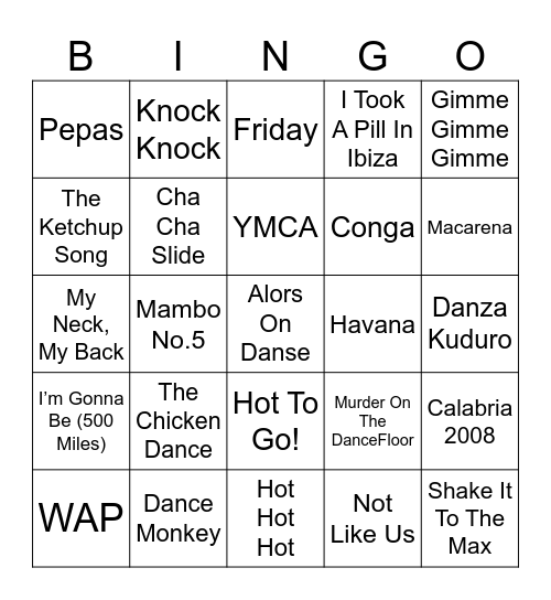 GREENGOS Bingo Card