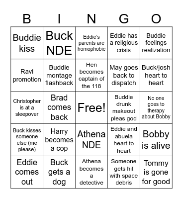 Season 9 Bingo Card