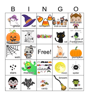 Halloween Bingo Card
