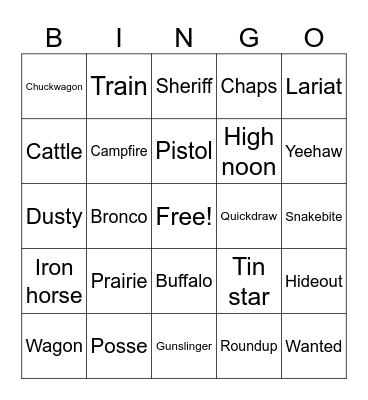 Young Family Round Up 2025 Bingo Card