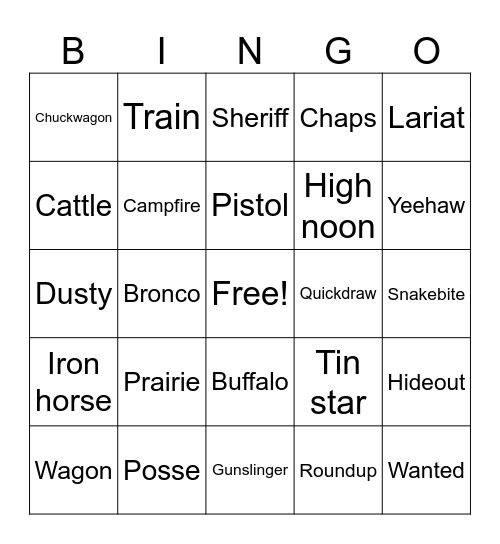 Young Family Round Up 2025 Bingo Card