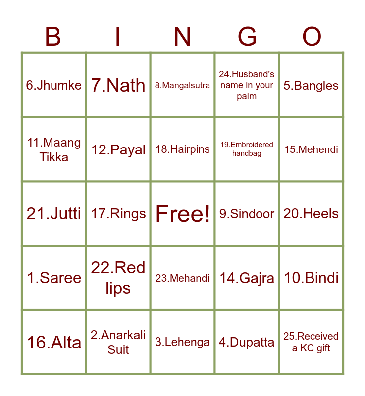 Tambola Ki Raat Bingo Card