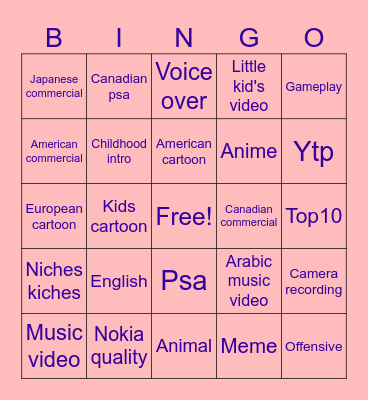 Wtf bingo Card