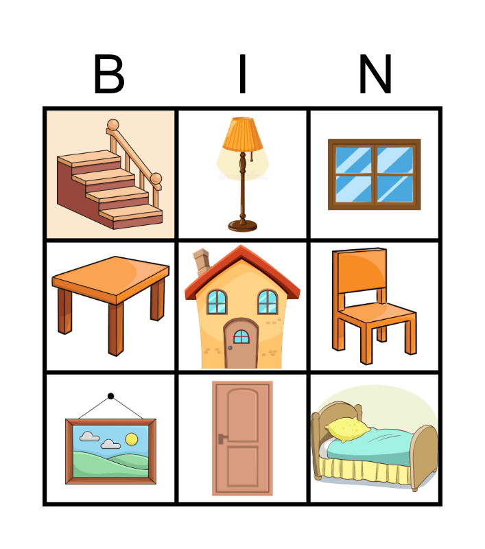 La maison Bingo Card