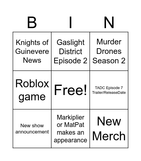 GLITCH DIRECT 2025 BINGO Card