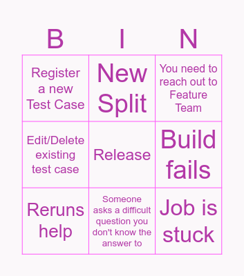 GxP On Call bingo card Bingo Card