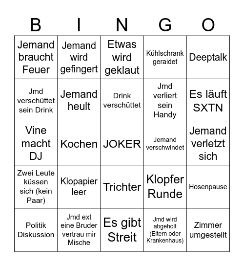 Mathis Home Bingo Card