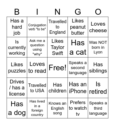 WSE BD Bingo Card