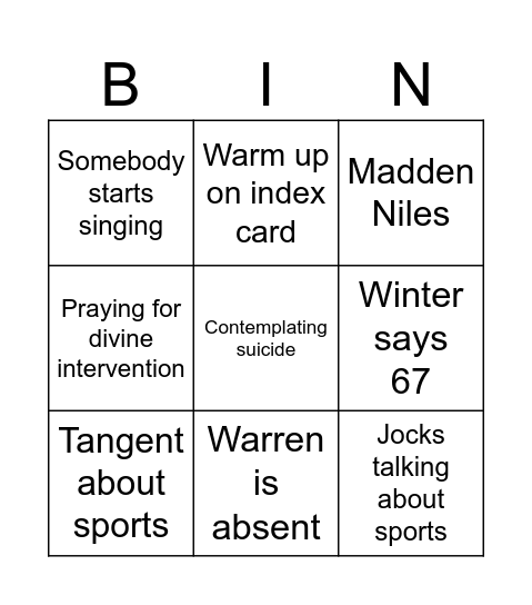 AP Comparative Government Bingo Card