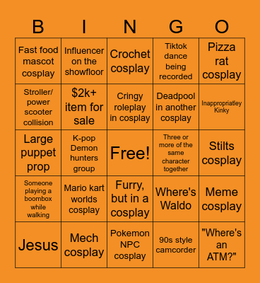 NYCC '25 Bingo Card