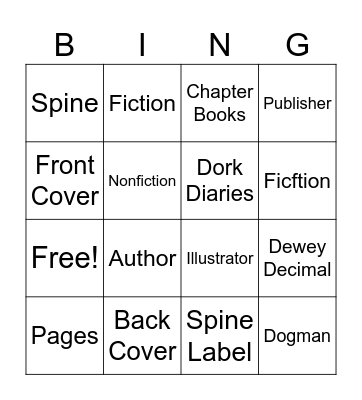Library Bingo Card