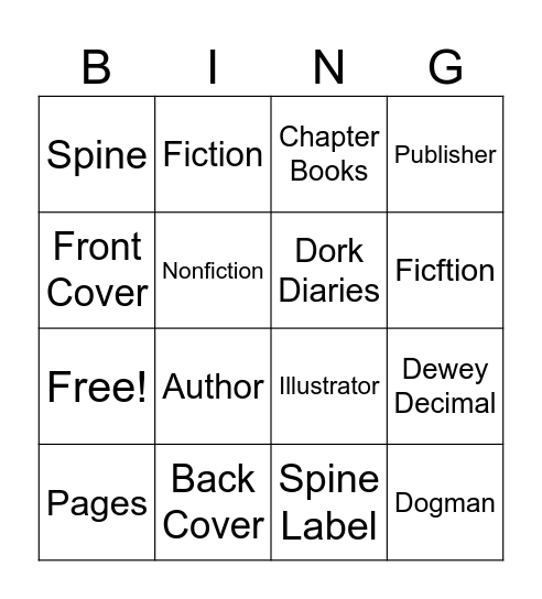 Library Bingo Card