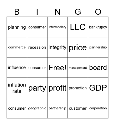 in2bu Bingo Card