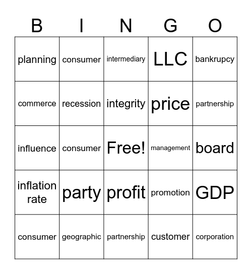 in2bu Bingo Card
