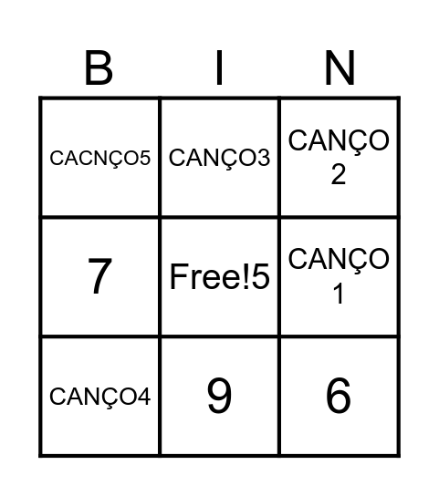 bINGO mUSICAL 50 ANIICVERSARI Bingo Card