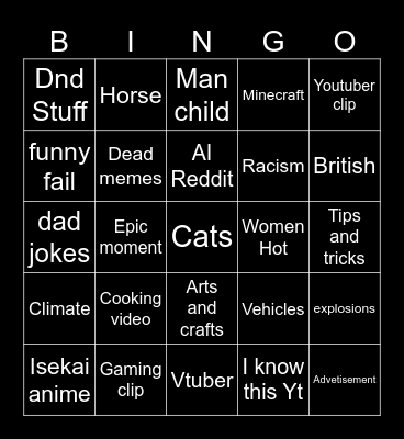 19-19-2025 YT Short Bingo Card