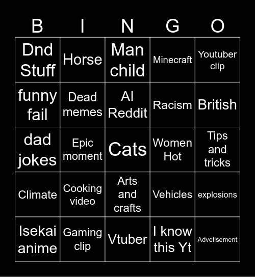 19-19-2025 YT Short Bingo Card