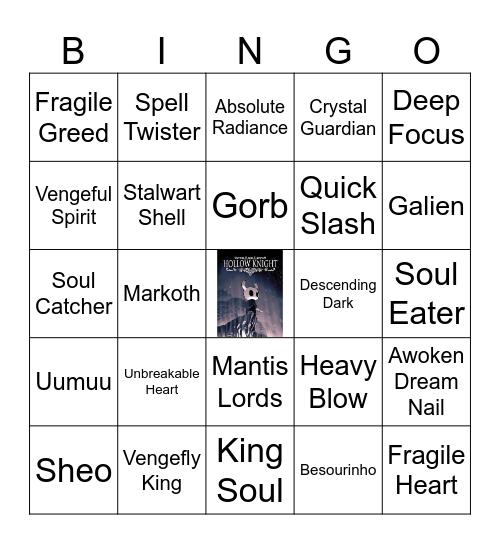 Hollow Bingo Card