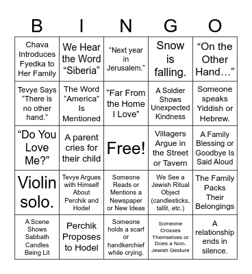 Fiddler part 1 Bingo Card