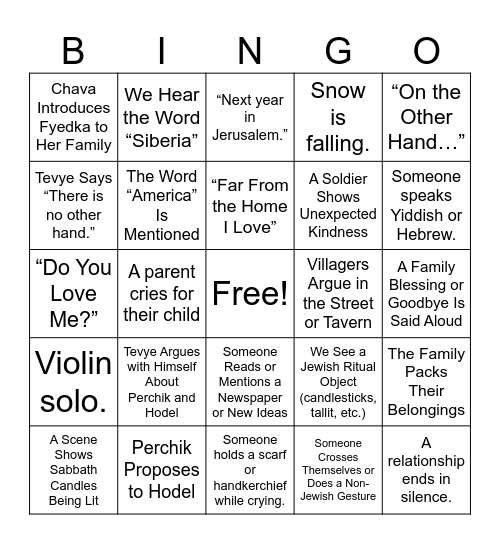 Fiddler part 1 Bingo Card