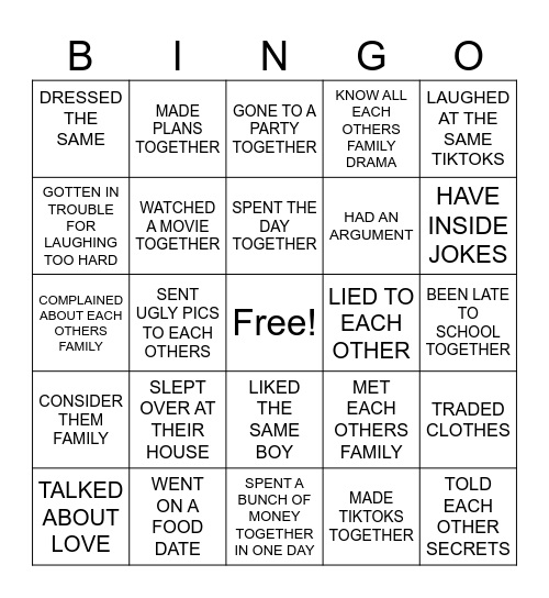 BETIE BINGO EDITION Bingo Card