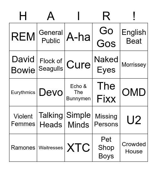 1st Wave 2025 Bingo Card