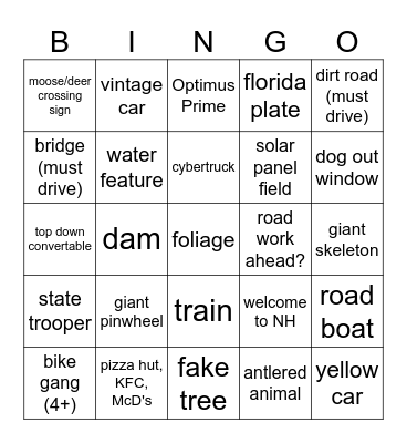 Farm Fall 2025 Bingo Card