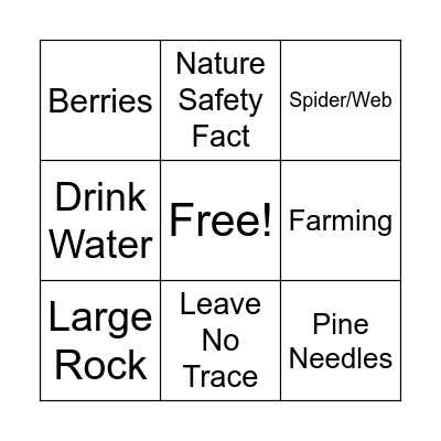 Autumn Bingo Card