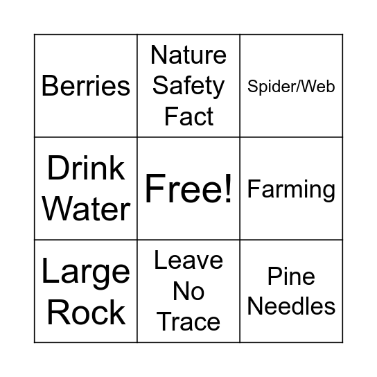 Autumn Bingo Card