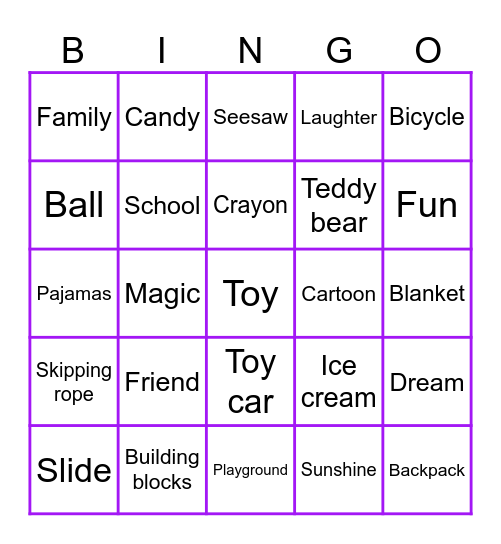 Children's day bingo! Bingo Card