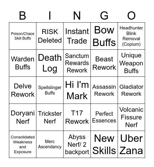 Canadians360 Cope Bingo Card