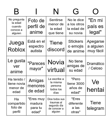 Grumer Bingo Card