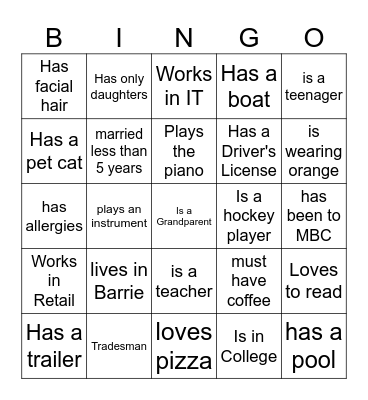 Benson Thanksgiving Reunion - 2025 Bingo Card