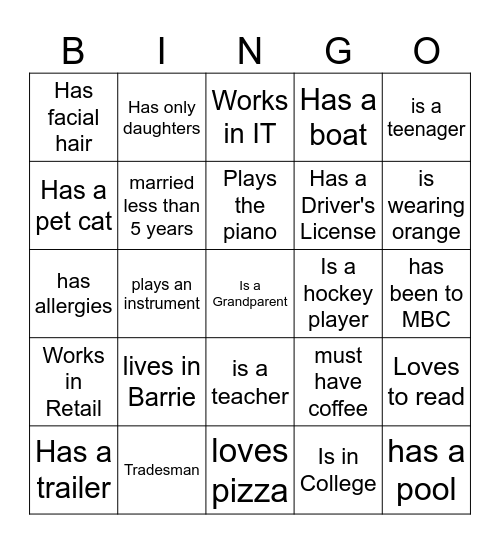Benson Thanksgiving Reunion - 2025 Bingo Card